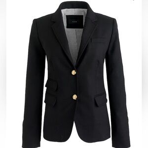 J. Crew Women's Black Wool Schoolboy Blazer 2